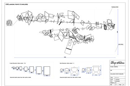 Technical drawing showing the design of one of the instore installations created for Hyundai by Prop Studios