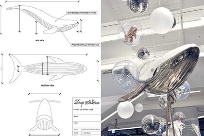 Prop Studios provided imaginative hand-sketched designs, which we later translated into 3D renders and then as technical drawings for manufacture