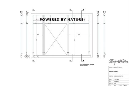 Initial retail design blueprint designed by Prop Studios for the Kiehl's 